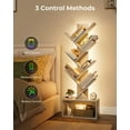 thumbnail image 3 of 6 Tier Tree Bookshelf with Lights, LED Book Tree Bookcase with Storage Organizer, Small Corner Bookshelf Floor Standing Book Shelf for Living Room, Bedroom & Home Office, White, 3 of 14