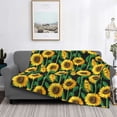thumbnail image 2 of Yiaed Sunflower 1 Print Blanket Throw Blanket Soft Cozy Flannel Blanket for Home Bed Sofa Couch Chair-80"x60", 2 of 6