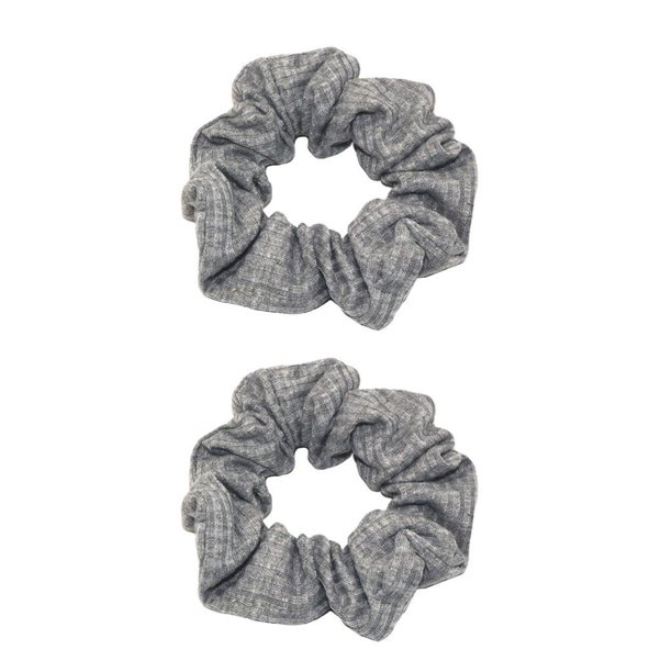2 piezas de coleteros de cabellero gris Colco Gomas para el pelo de algodón para mujer