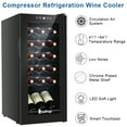 thumbnail image 4 of UWR-Nite 18 Bottle Wine Fridge, Freestanding Compressor Wine Cooler Refrigerator, Beverage Wine Chiller with Digital Temperature Control & Double-layer Glass Door, 4 of 7