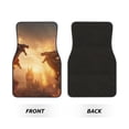 thumbnail image 2 of Honeii Castle Cool Fire Dragon Print Car Foot Mat Four-Piece Set - Front & Rear Universal Car Floor Mats for SUVs, Trucks, Sedans, 2 of 7