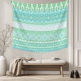 thumbnail image 5 of Teal Green Boho Large Tapestry for Bedroom Wall Hanging Tapestry, Vintage Ethnic Tribe Abstract Art Ceiling Backdrop Tapestries Poster Blanket Wall Decor for Teens Room Living Room Dorm 86" x 104", 5 of 8