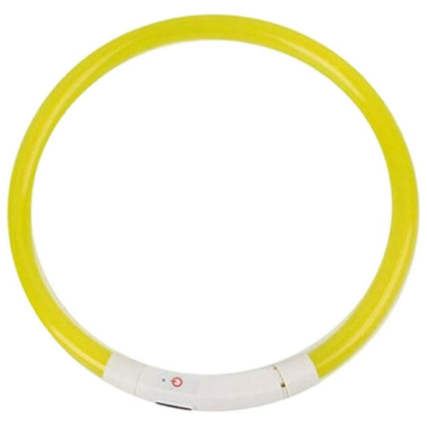 Collar de perro LED Up Arnés cuello Correa brillante Amarillo Gloria Collar luminoso