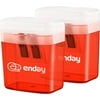 Enday Dual Manual Pencil Sharpener for Colored Pencils, Large Pencil, Red 2 Pack
