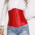 thumbnail image 4 of Funie Plus Size Women Solid Color Underbust Corset Waist Training Slim Body Shaper, 4 of 8