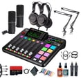 thumbnail image 1 of RODE RODECaster Pro II + 2x Headphones + 2x Podcast Microphone + 64GB Micro SD Memory Card + 2x Mic Arm Stand + 2x 10 Foot XLR + 2x USB-C + 2x 1/4 TRS + More (Bundle), 1 of 8