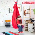 thumbnail image 4 of Kids Sensory Swing, Swing Hammock with Autism, Special Needs Cuddle Snuggle Swings, Relaxing Sensory Training Therapy Swing Chair（Red), 4 of 7