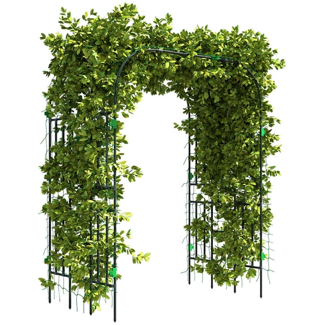 Outsunny 8 FT Tall Garden Arch Trellis for Climbing Plants Outdoor