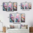 thumbnail image 4 of Designart "Delicate Bouquet Of Hydrangeas In Soft Pastels III" Hydrangea Framed Wall Art Set Of 3 - Pink Traditional Frame Canvas Set For Living Room Decor, 4 of 6