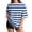 Dark Blue#0601A&02, variant on Garbnen Striped Oversize Tshirt Women Plus Size Crew Neck Women's Short Sleeve Shirts Loose Fit Color Block Lightweight Dressy Women Tunic Tops Blue S