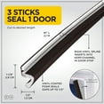 thumbnail image 3 of M-D Building Products 44800 81 in. Brown Vinyl-coated Foam Top and Sides Door Seal for Doors with Kerf/Channel, 3 of 7
