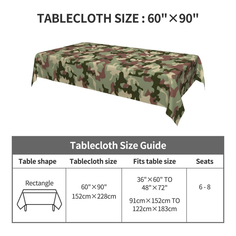 Fall Leaf Pumpkin Print Elastic Tablecloth - 6ft Rectangular, Fitted, Stretch Spandex, For Parties & Events