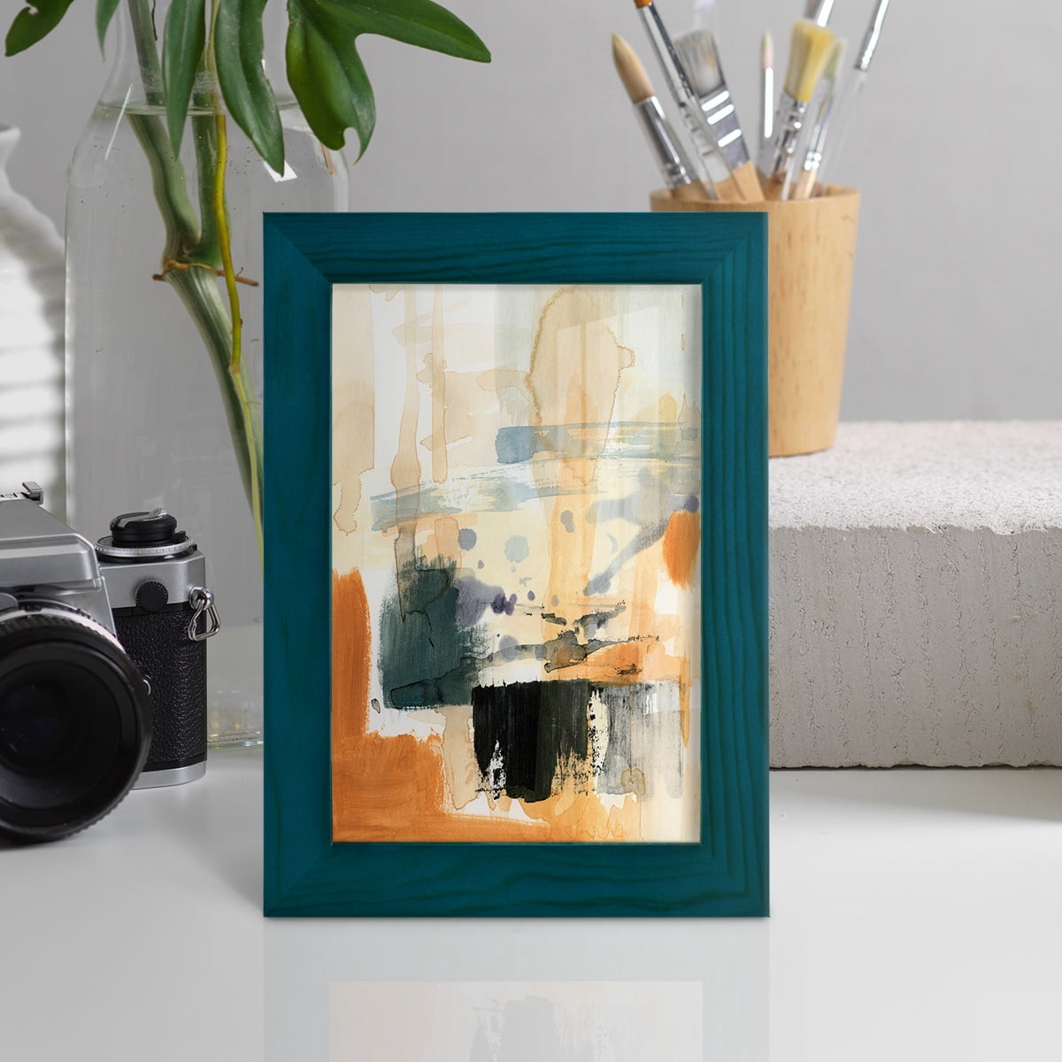 Seria III - Framed Print w/glass - Ocean Blue