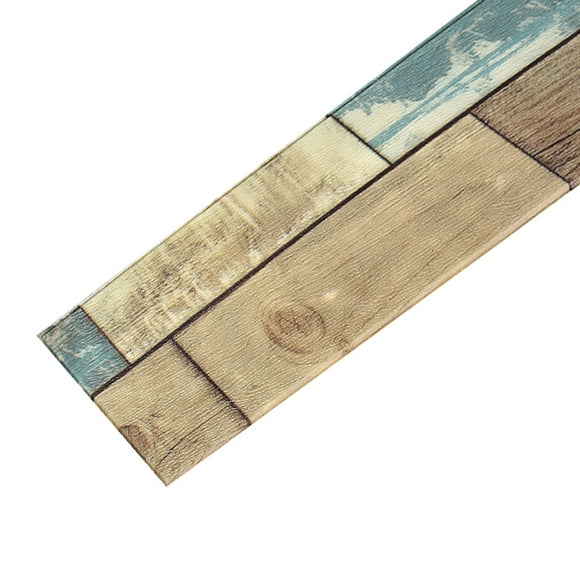 MOQIN Wood Plank Wallpaper Self-Adhesive Shiplap Brown Peel and Stick Wall Paper Removable Home Decorative PVC Plastic Imitation Solid Wood Grain Wall Sticker Decoration