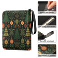 thumbnail image 4 of Game Card Storage Bag Collectible Trading Card Albums The 4-Pocket Card Binder With 50-Page Sleeve Can Hold 400 Game Cards Green Christmas Trees, 4 of 6