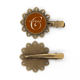 thumbnail image 1 of Valor de oportunidad letras Tocado de pieza de pelo de horquilla de flor de metal vintage, 1 of 3