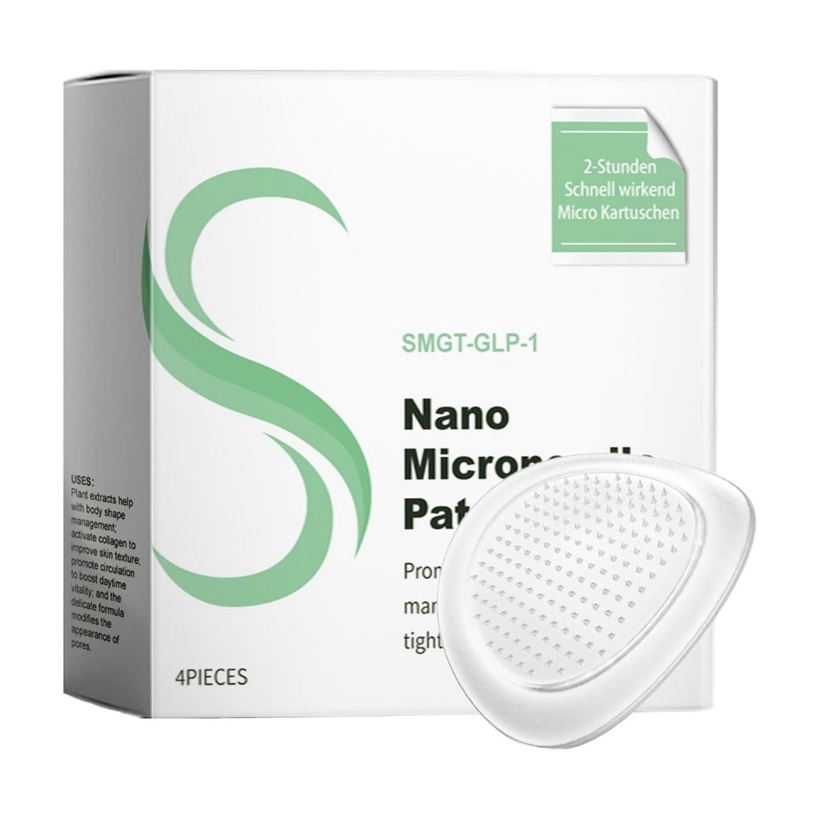 1/2/3/4/5/6PCS SMGT-GLP-1 Nano Microneedle Patch, Long-lasting GLP-1 Microneedlepatch，Natural for Microneedle Waist Patch Body Shaping Stickers for Women and Men