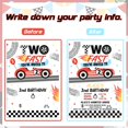 thumbnail image 5 of Two Fast Birthday Party Invitations Cards with Envelopes, 25 Set Of Race Car 2nd Birthday Invitation Cards for Two Year Old Boy Birthday Supplies, 5 of 7