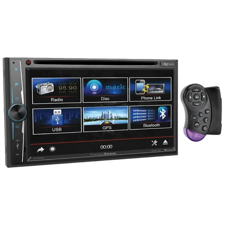Precision Power PV702HB 7 in. LCD DVD Double Din Dash, Bluetooth, Android Phonelink Remote DVD (The Best Player For Android)