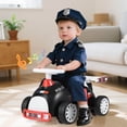 thumbnail image 2 of Costway Voiture Pousse-Pousse pour Enfants avec Musique, Rangement sous le Siège, Roues Universelles pour Garçons et Filles, Noir et Rouge, 2 of 10