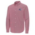 thumbnail image 2 of Men's Antigua Burgundy Colorado Avalanche Porter Woven Tri-Blend Long Sleeve Button-Down Shirt, 2 of 3
