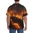 thumbnail image 5 of Haiem Cool Fire Man Men's Casual Shirts Short Sleeve Button Down Shirts Fashion Textured Summer Beach Shirt-XX-Large, 5 of 7