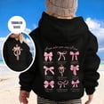 thumbnail image 2 of Byoo Girllls Graphic Pullover Hoodie Bow Print Hooded Sweatshirt Long Sleeve Casual Pullover Top Soft Cozy Outdoor, 2 of 5