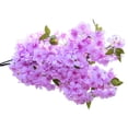 thumbnail image 3 of Artificial Cherry Blossom Bouquet, Lifelike Purple Flowers for Home Table Centerpieces, Wedding Birthday Party Decor, 3 of 10