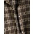 thumbnail image 3 of Women's Plaid Long Sleeve Button Down Wool Blend Shirt Jacket Blouse, 3 of 4