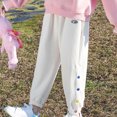 thumbnail image 4 of CSCHome Kids Fleece Active Sweatpants Teen Girls Elastic Waistband Casual Sports Pants Autumn Winter Athletic Jogger Pants 4-15 Years, 4 of 7