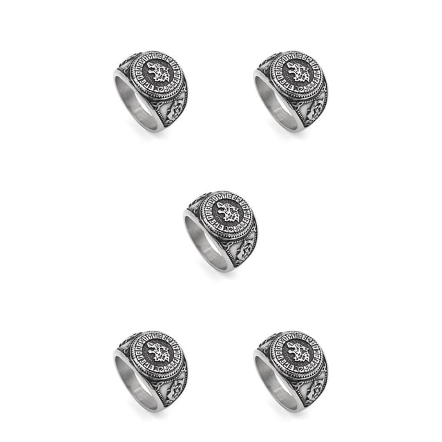 Qarigey Lobo a la moda, anillo para hombre que combina con todo, anillos pequeños para niños, accesorios de joyería para dedos multiusos, Type2 NO2