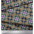 thumbnail image 2 of Soimoi Georgette Viscose Fabric Check & Geometric Print Fabric by The Yard 42 Inch Wide, 2 of 5