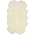 thumbnail image 6 of SAFAVIEH Sheep Skin Tiana Sheep Skin Area Rug, White, 3' x 5' Specialty, 6 of 7