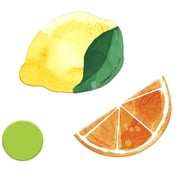SKYSONIC Multicolor Citrus Fruit Tissue Paper Fans (Pack of 3) - 11.75" x 11.75" x 0.75" | Vibrant Design, Perfect Party Decorations for Summer Parties, Events, & Tropical Themed Celebrations