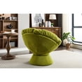 thumbnail image 3 of Papasan Swivel Chair | 360-Degree Swivel for Any Direction Engagement | Olive Green Chenille | Simple Assembly with Stable Base, 3 of 6