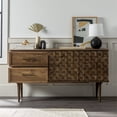 thumbnail image 3 of Tessa 58" Solid Wood 2-Drawer Prism Sideboard in Brown, 3 of 14