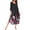 Black Little Flowers, variant on Nightgown for Women Long Nightshirt Maxi Sleepshirts V Neck Loungewear 3/4 Sleeve Sleepwear Full Length Sleep Dress