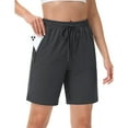 thumbnail image 2 of TACVASEN Women's Hiking Shorts Quick Dry Lightweight Water Resistant Athletic Shorts with 3 Zipper Pockets Drawstring Waistband, 2 of 6