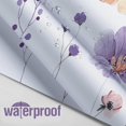 thumbnail image 6 of Floral Shower Curtain for Bathroom, Watercolor Purple Flower Bathroom Curtain, Vintage Plant Curtain Bath Decoration, Waterproof Fabric Shower Curtain Set with 12 Hooks, 72x78 Inches, 6 of 6