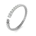 thumbnail image 4 of 18k White Gold Plated Tennis Bracelet 4MM with Round Cubic Zirconia(Sterling Silver, Size 8", 12.25 CT DEW), 4 of 5