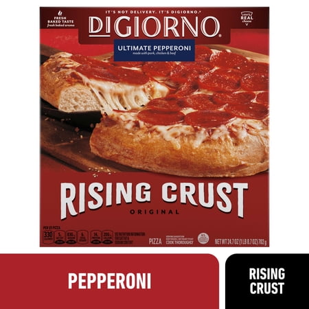 DiGiorno Frozen Pizza, Pepperoni Rising Crust Pizza with Marinara Sauce, 27.5 oz (Frozen)