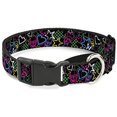 thumbnail image 1 of Buckle-Down Martingale Dog Collar - Mohawk Skulls - NO Star, 1 of 1