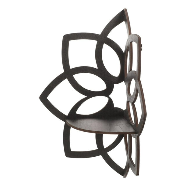Estante de esquina con forma de flor, estante de esquina de pared, estante de decoración del hogar, estante de almacenamiento con forma de flor,