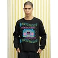 thumbnail image 2 of Old Glory Mens Retro Boombox Music Have a Rockin' Ugly Christmas Sweater Long Sleeve Sweatshirt, 2 of 6