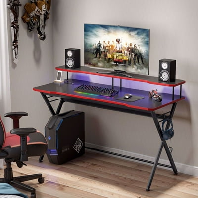 Buy Tribesigns 55 Inch Large Gaming Desk With Monitor Stand