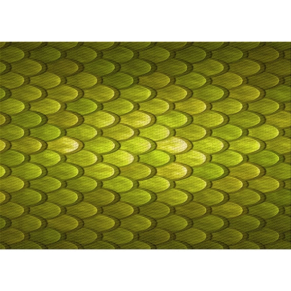 Ahgly Company Machine Washable Indoor Rectangle Transitional Green Area Rugs, 6' x 9'
