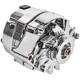 JEGS 1-Wire GM Alternator 140 AMP Output V-Belt Pulley [Chrome Plated ...
