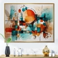 thumbnail image 1 of Designart Abstract Geometric Oversized framed wall art decor, Geometric framed wall art, Energetic Geometric Patterns in Orange , Orange Modern Gold framed wall art, 32x16 inches Gold Frame, 1 of 5