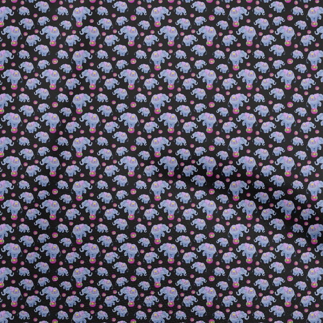 oneOone Polyester Spandex Black Fabric Circus Craft Projects Decor Fabric Printed By The Yard 56 Inch Wide-aB