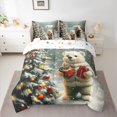 thumbnail image 2 of Castle Fairy Cartoon White Bear Twin Bedding Sets 7-Piece for Boys Girls,Happy New Year Bedding Comforter Set Microfiber,Merry Christmas Breathable Sheet Sets,Ultra Soft Home Decor,Reversible, 2 of 8